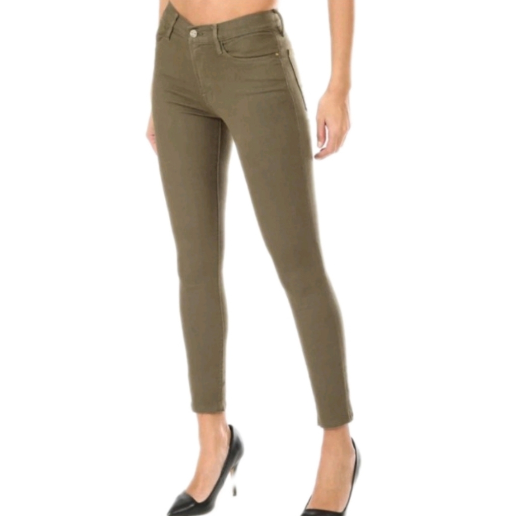 Frame Le High Skinny Jeans High Rise Stretch In Army Wash Size 24